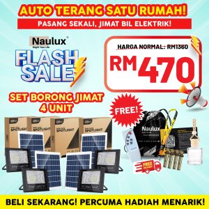 LAMPUSOLAR SPOTLIGHT SET BORONG JIMAT 4 PCS